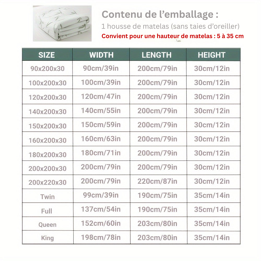 BambooCool Mattress Protector – Breathable and Cooling for Improved Sleep Comfort