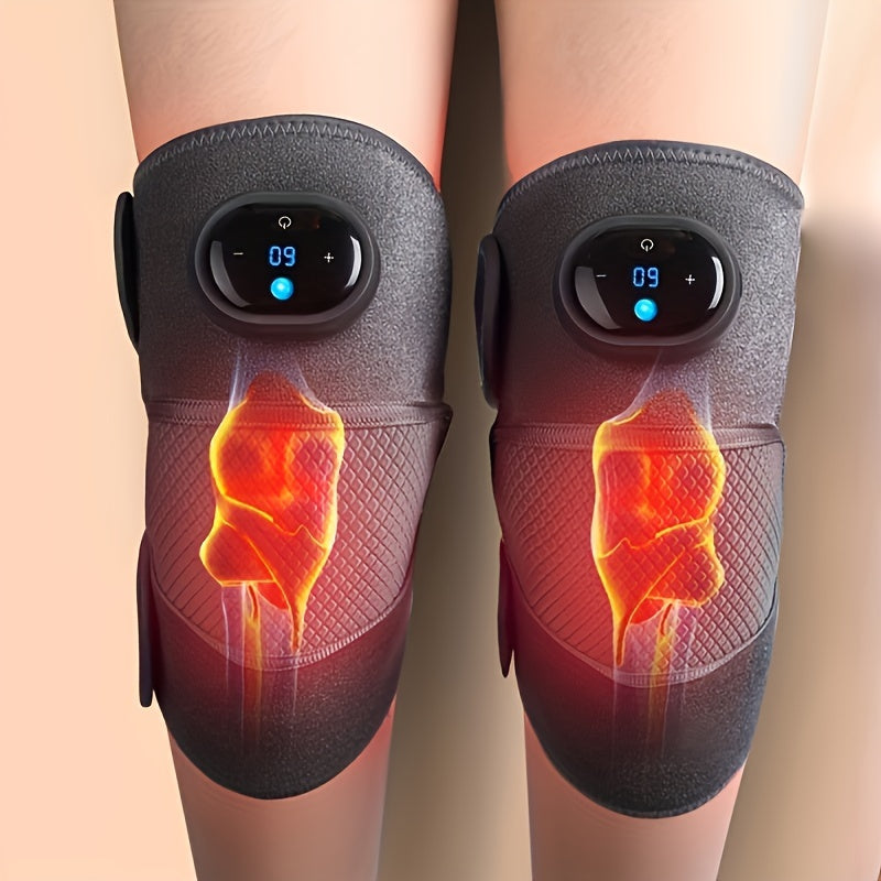 Bandage chauffant 3-en-1 à chaleur et vibrations pour genou, épaule et coude