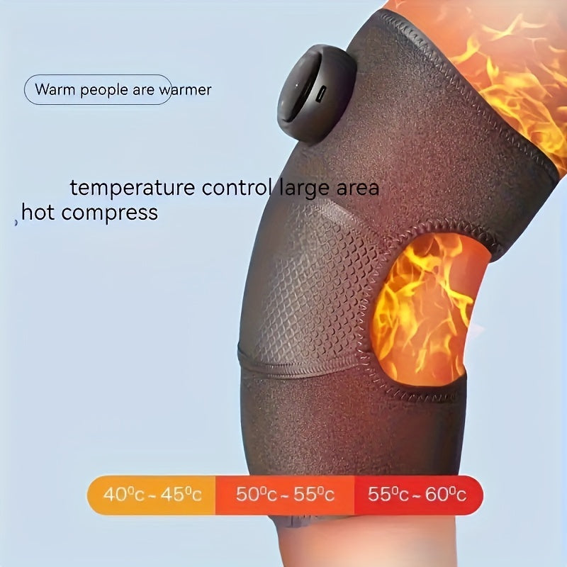 Bandage chauffant 3-en-1 à chaleur et vibrations pour genou, épaule et coude