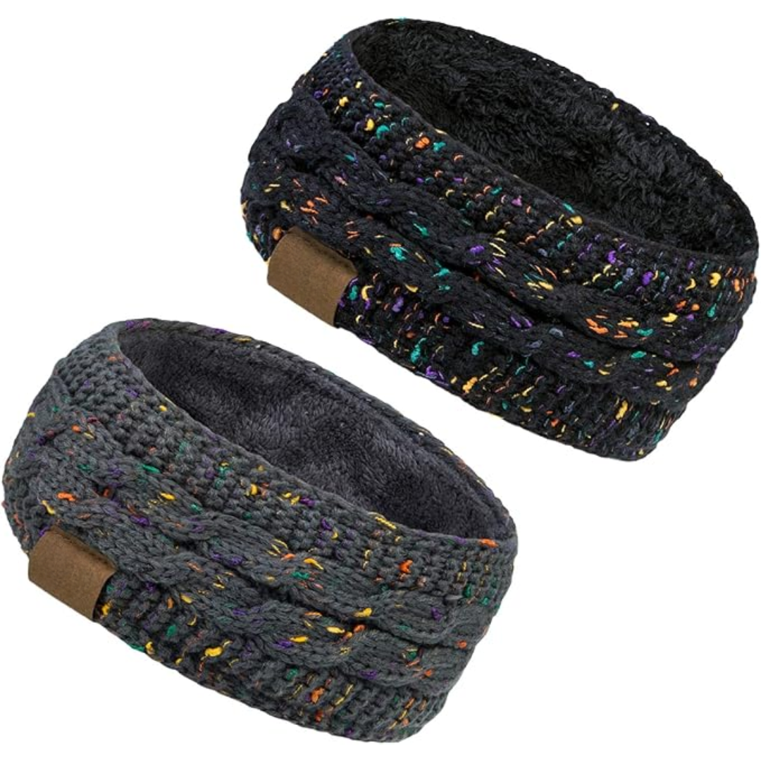 Bandeau cache-oreilles chaud en tricot avec doublure polaire