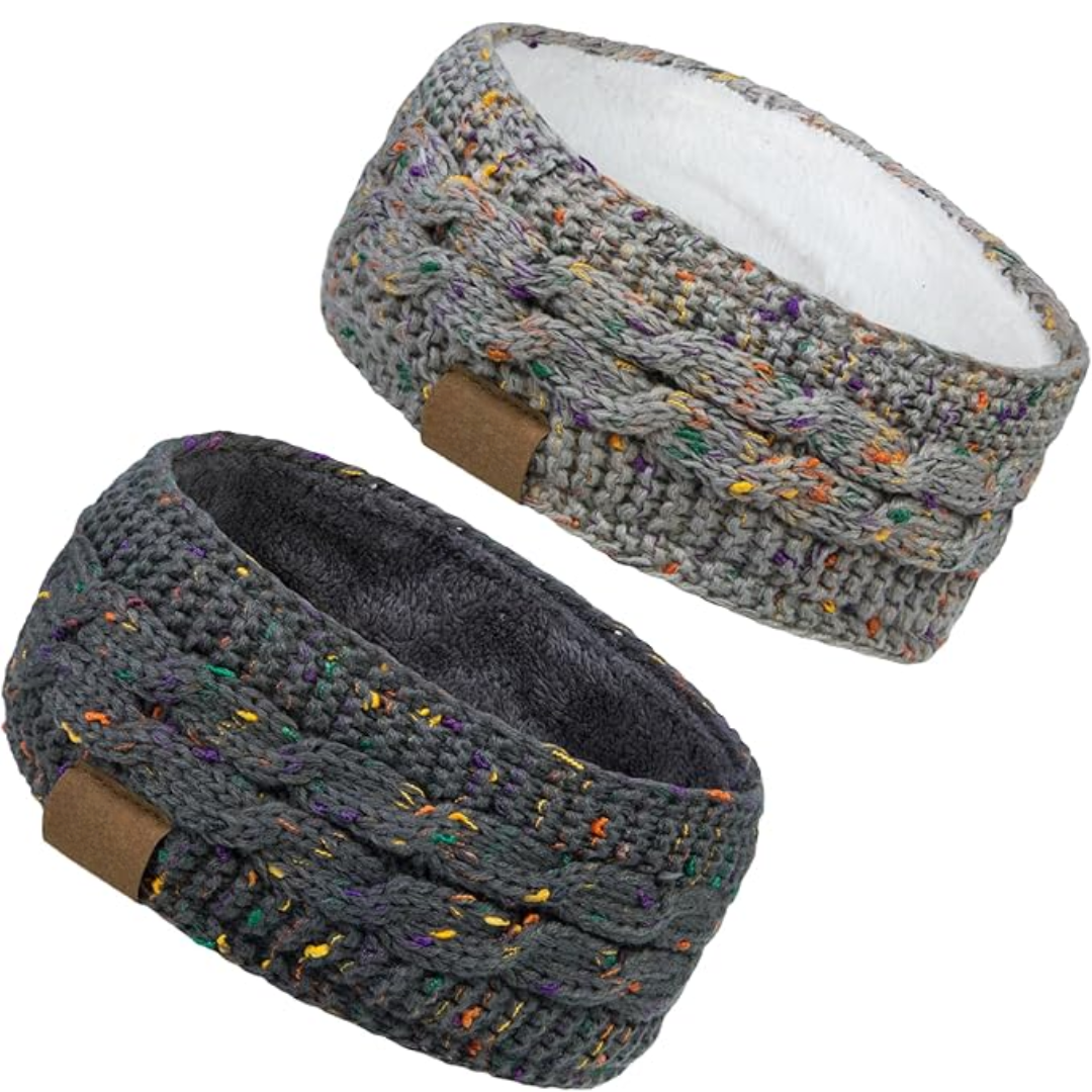 Bandeau cache-oreilles chaud en tricot avec doublure polaire