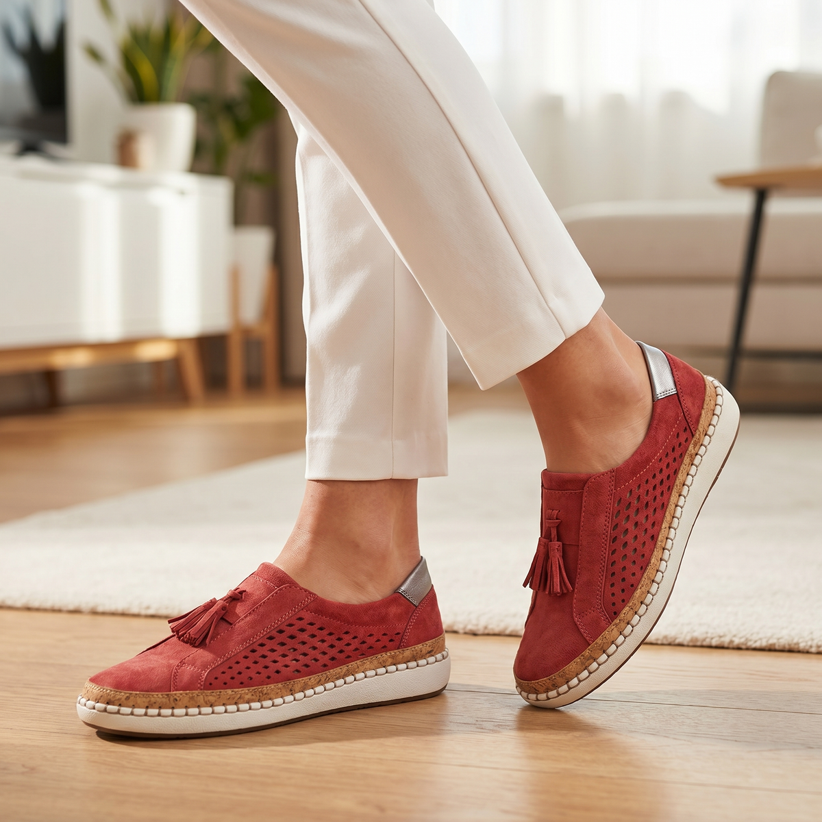 Baskets à enfiler respirantes pour femme | Chaussures orthopédiques confortables pour la marche quotidienne