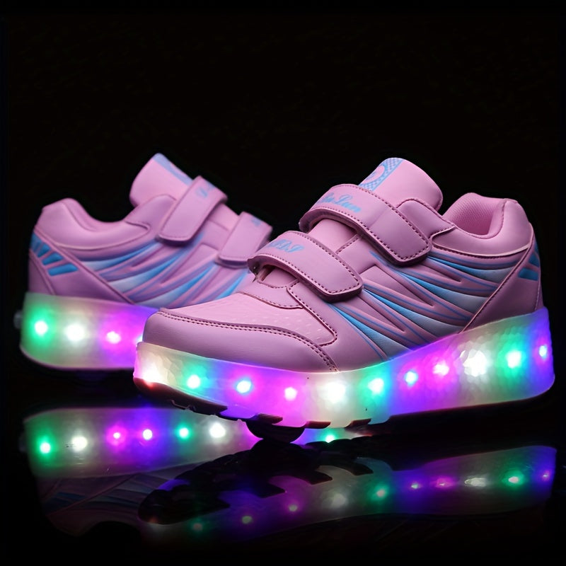 Baskets à roulettes lumineuses pour enfants actifs
