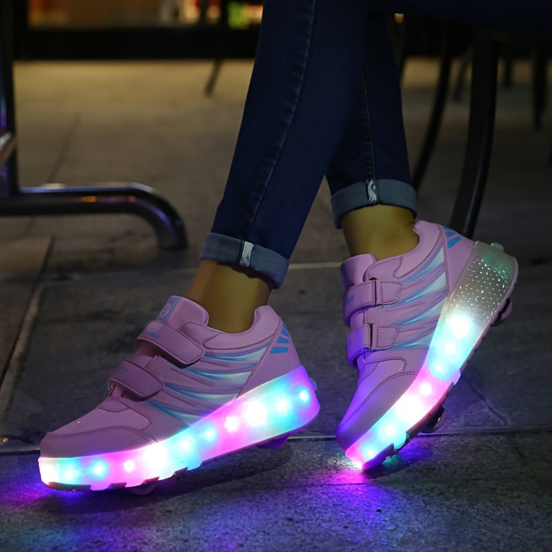 Baskets à roulettes lumineuses pour enfants actifs