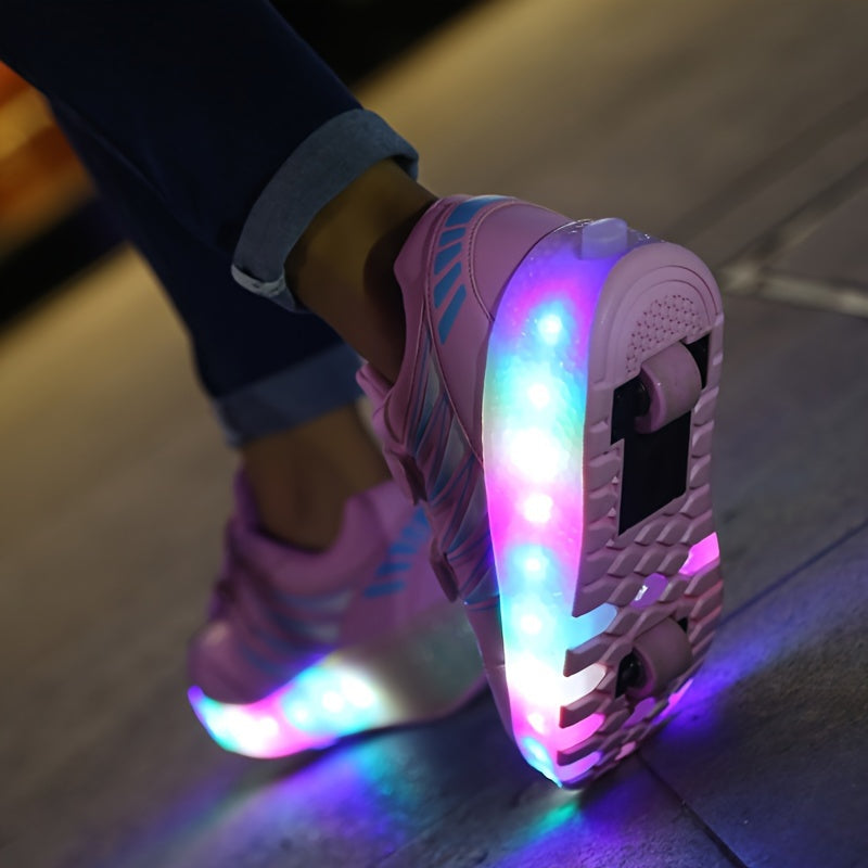 Baskets à roulettes lumineuses pour enfants actifs