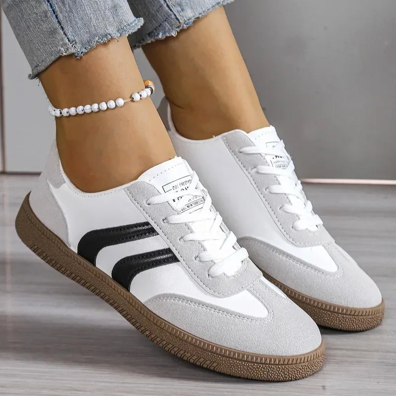 Baskets casual à lacets pour femme