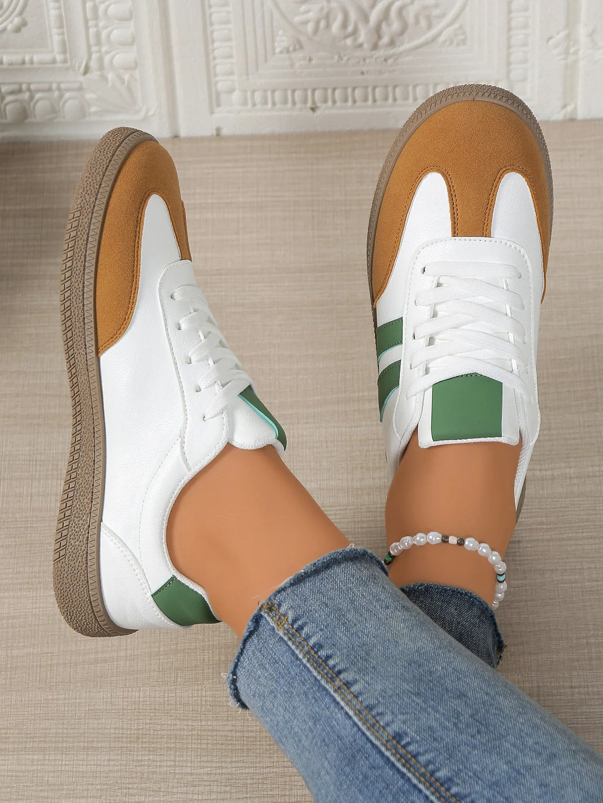 Baskets casual à lacets pour femme