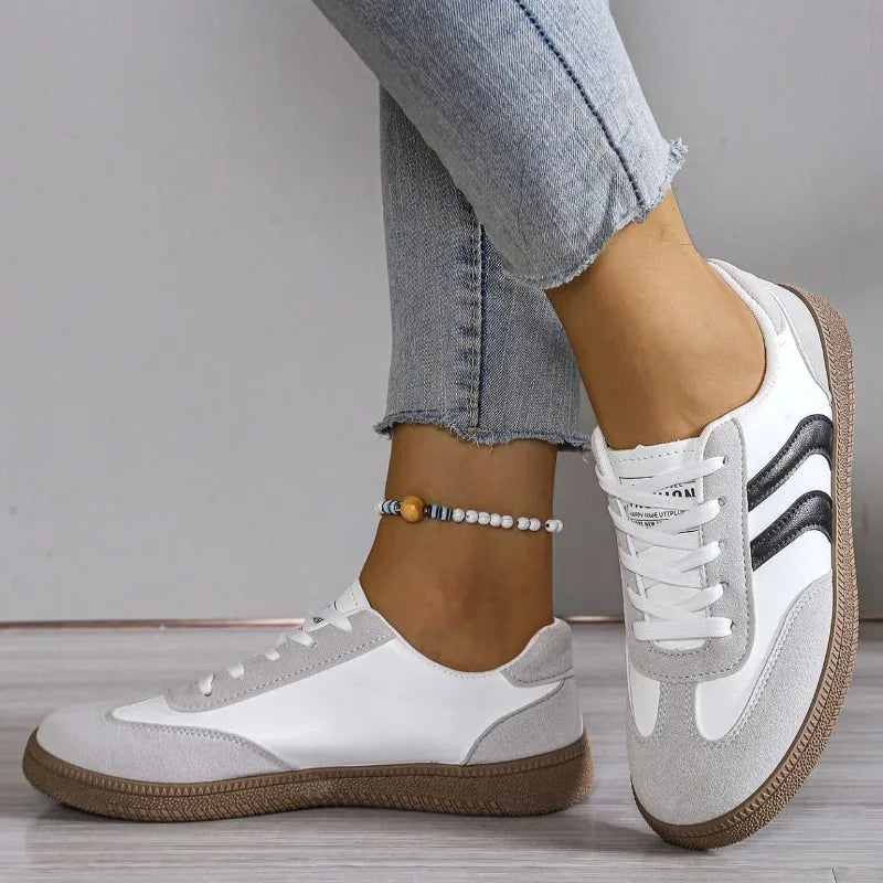 Baskets casual à lacets pour femme