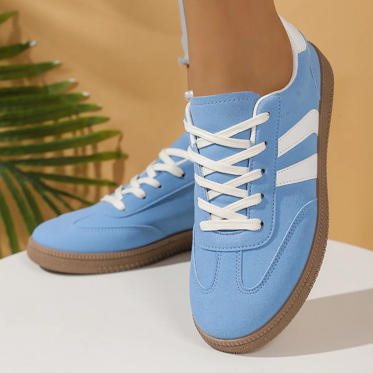 Baskets casual à lacets pour femme
