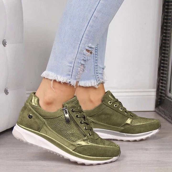 Baskets confortables avec fermeture éclair
