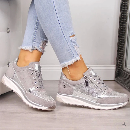 Baskets confortables avec fermeture éclair