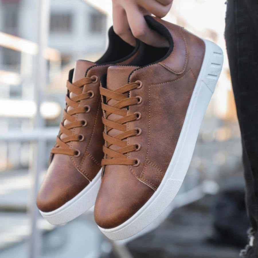 Baskets en cuir pour homme