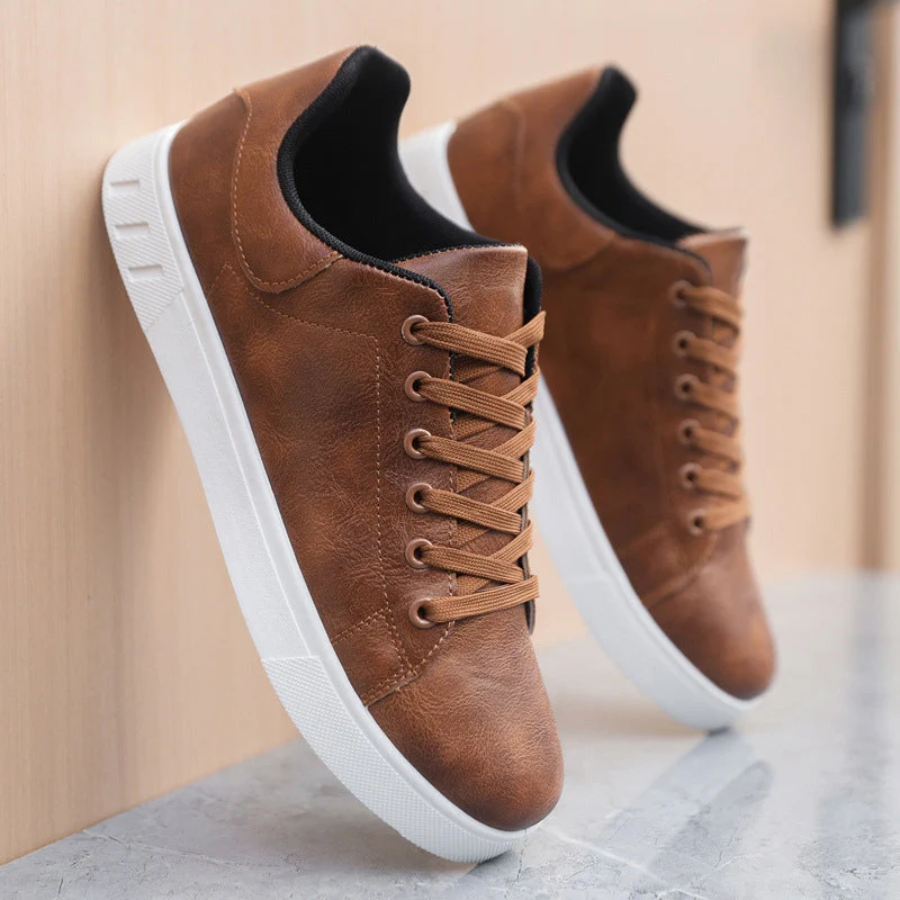 Baskets en cuir pour homme