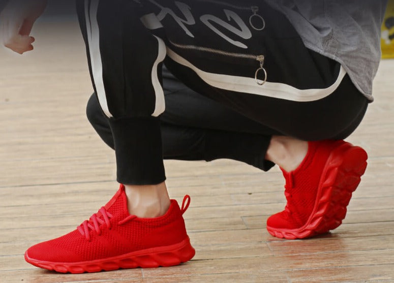 Baskets homme en maille respirante