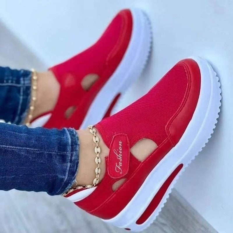 Baskets respirantes en maille pour femme