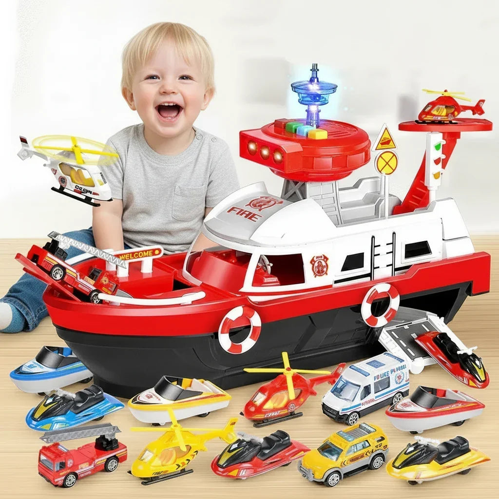 Bateau jouet musical interactif pour enfants avec lumières et sons