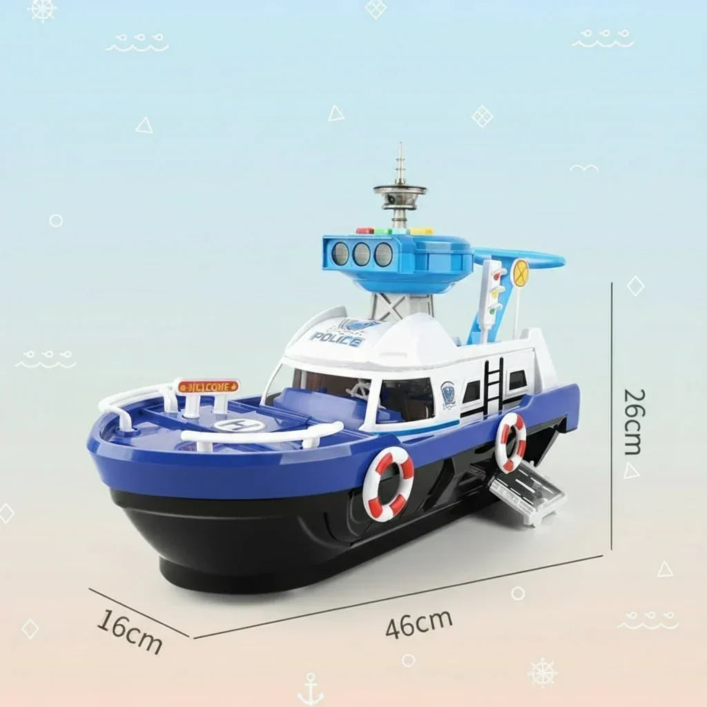 Bateau jouet musical interactif pour enfants avec lumières et sons