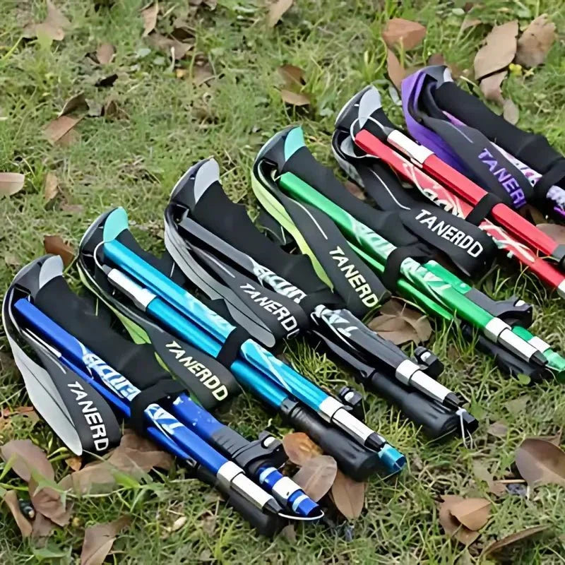 Bâton de trekking aluminium pliable pour la randonnée sans effort
