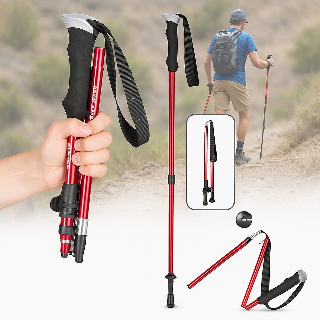 Bâtons de randonnée pliables | Bâtons de trekking pour activités outdoor et aventure
