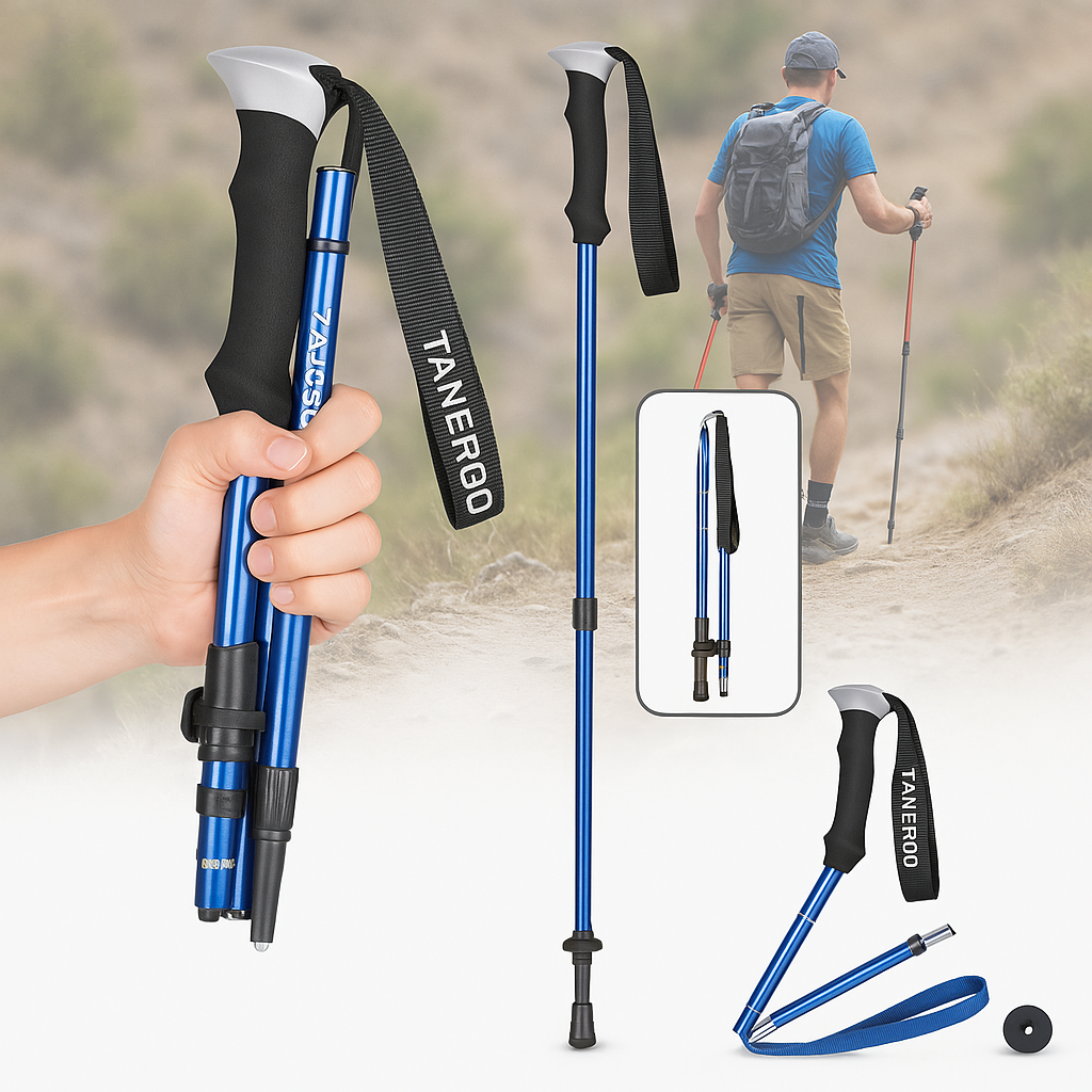Bâtons de randonnée pliables | Bâtons de trekking pour activités outdoor et aventure