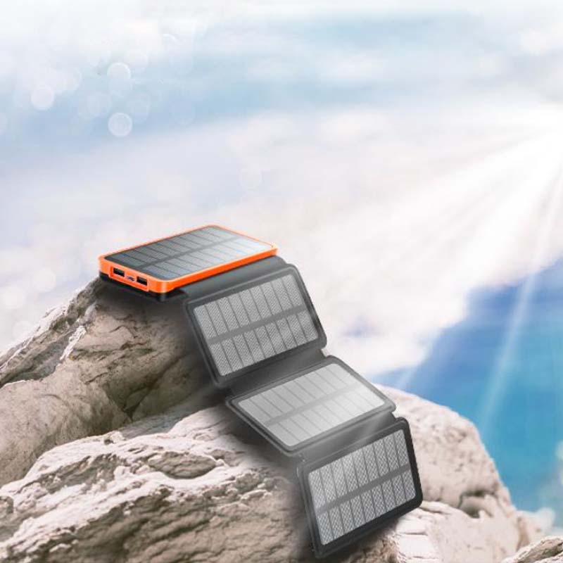 Batterie externe solaire pliante et étanche