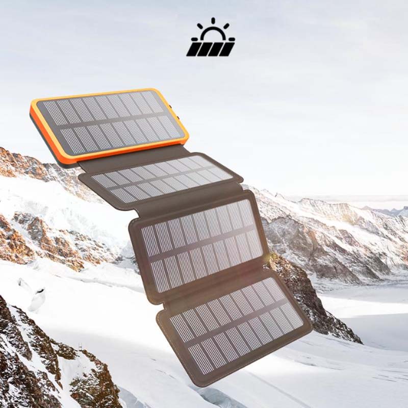 Batterie externe solaire pliante et étanche