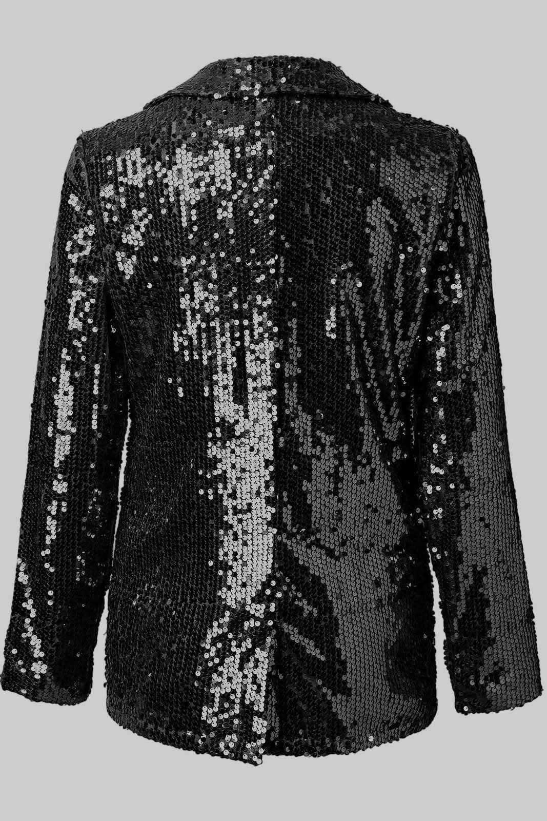 Blazer à paillettes scintillantes pour femme