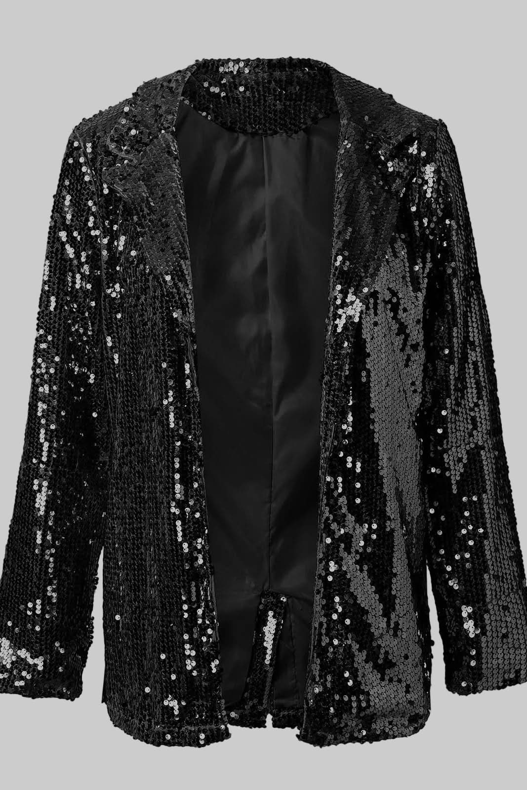 Blazer à paillettes scintillantes pour femme