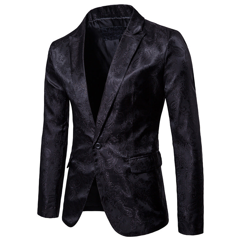 Blazer de smoking élégant à motif jacquard
