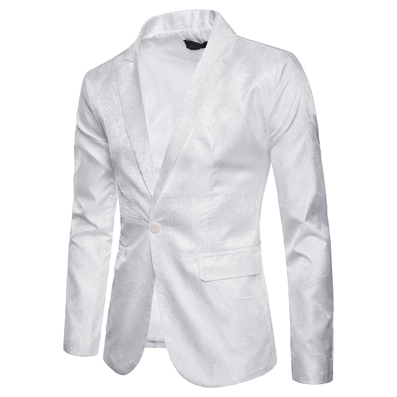 Blazer de smoking élégant à motif jacquard