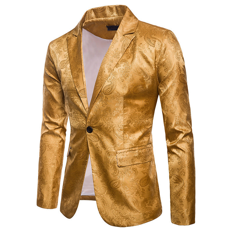 Blazer de smoking élégant à motif jacquard
