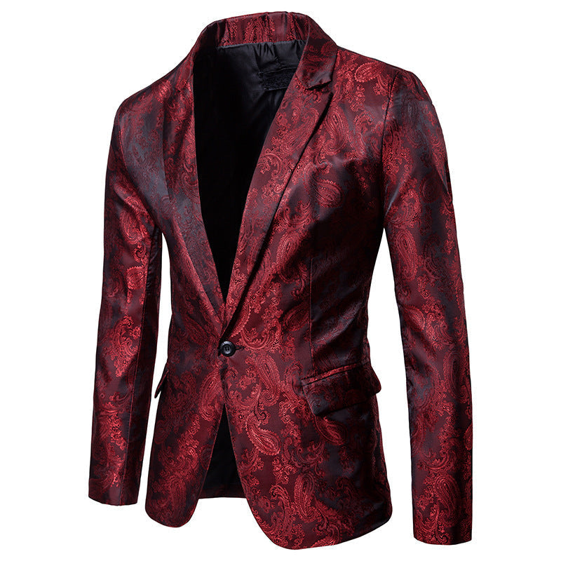 Blazer de smoking élégant à motif jacquard