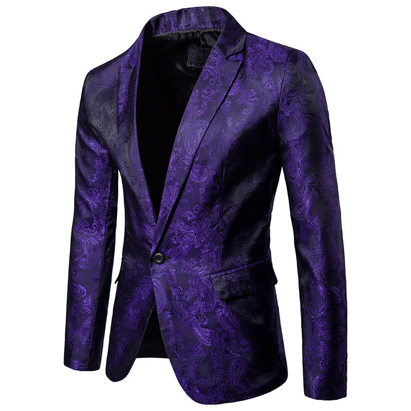Blazer de smoking élégant à motif jacquard