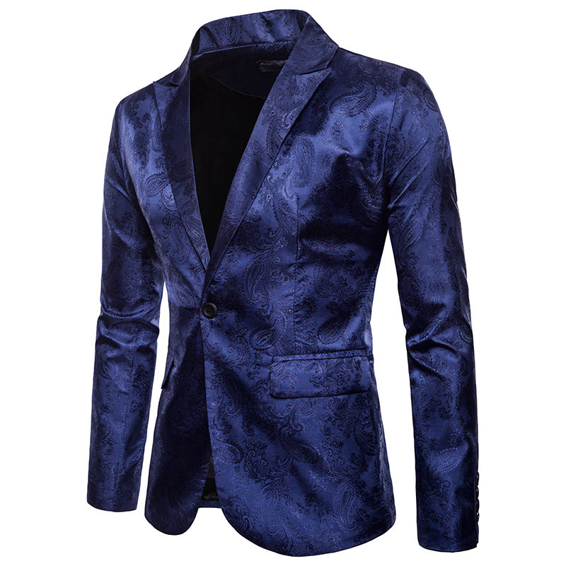 Blazer de smoking élégant à motif jacquard