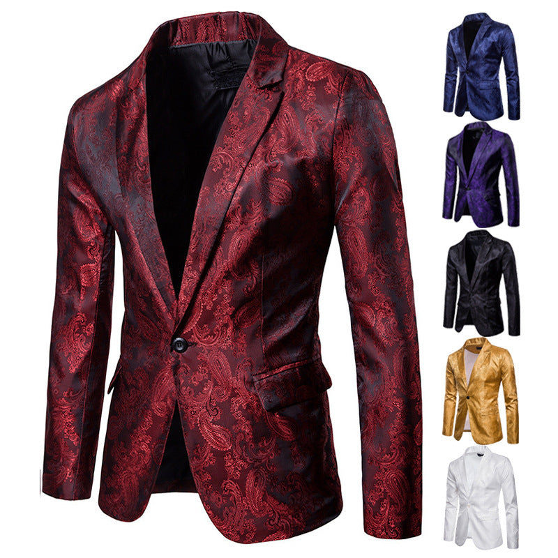 Blazer de smoking élégant à motif jacquard