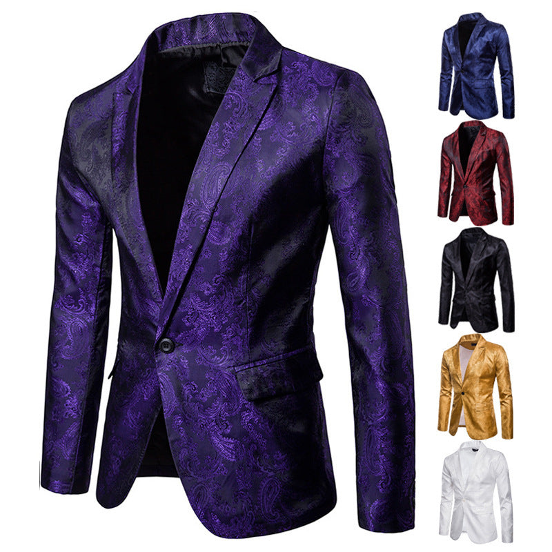 Blazer de smoking élégant à motif jacquard
