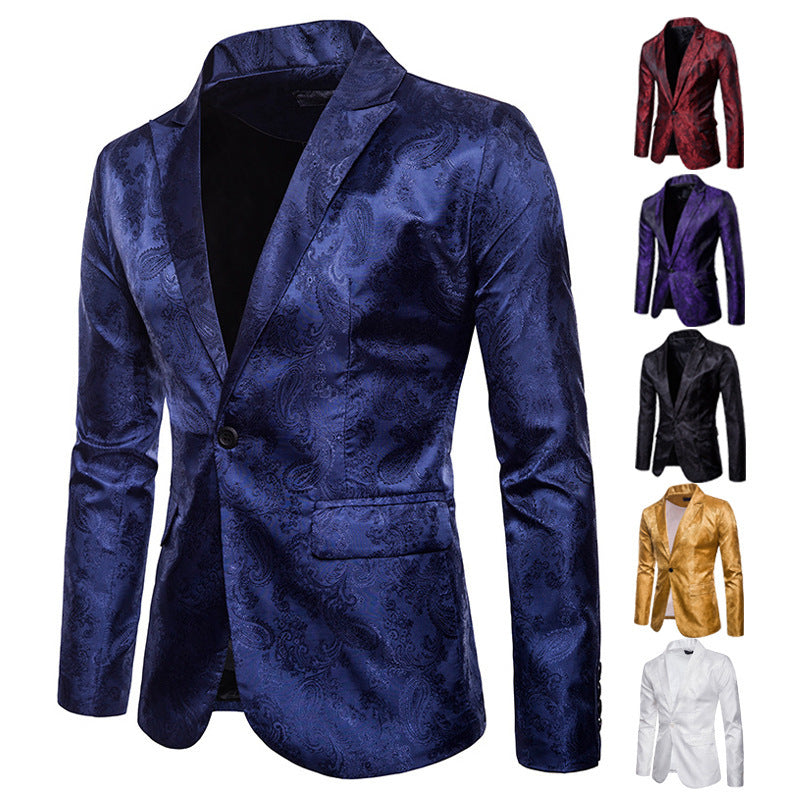 Blazer de smoking élégant à motif jacquard