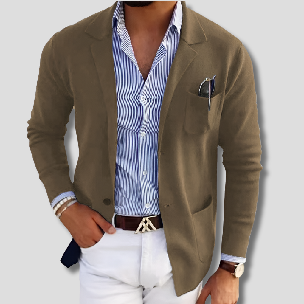Blazer élégant pour homme avec poches à rabat décontractées – Design intemporel avec une touche moderne