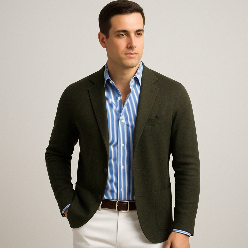 Blazer élégant pour homme avec poches à rabat décontractées – Design intemporel avec une touche moderne