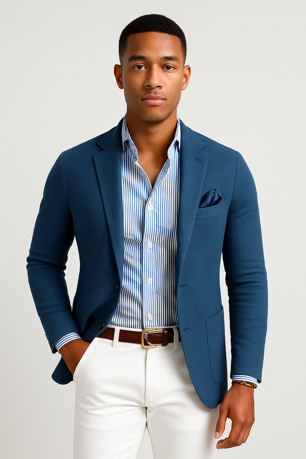 Blazer élégant pour homme avec poches à rabat décontractées – Design intemporel avec une touche moderne