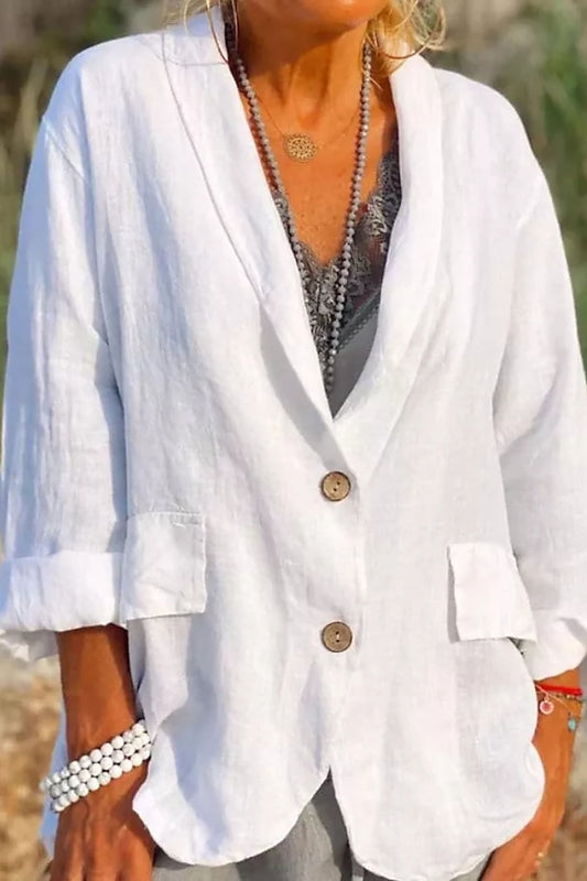 Blazer léger à boutons pour femme
