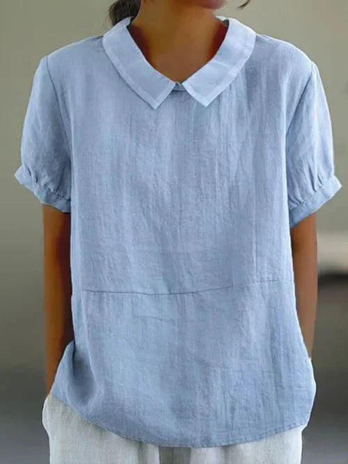 Blouse ample à col pour femme