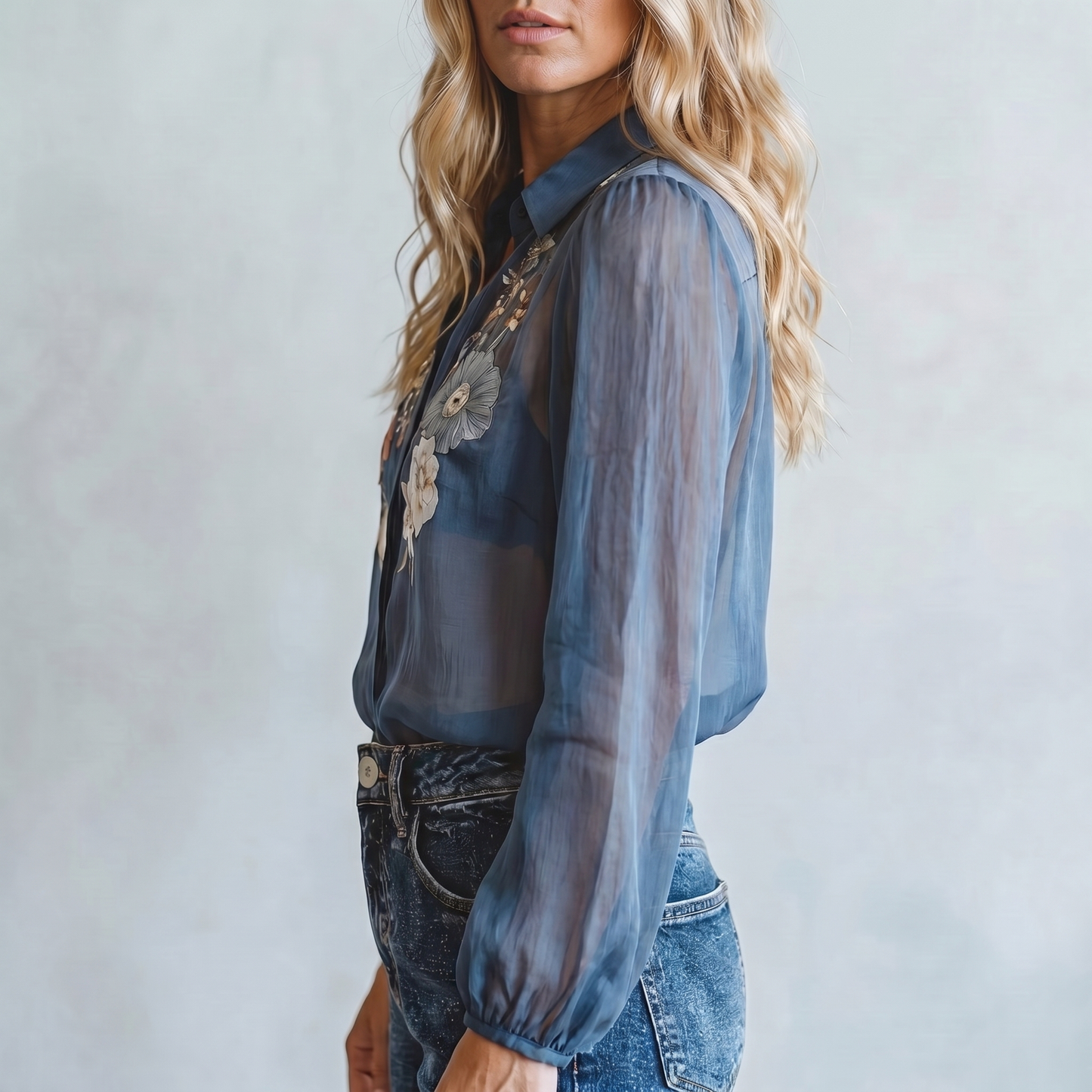 Blouse bohème à fleurs, coupe ample légère pour l'été