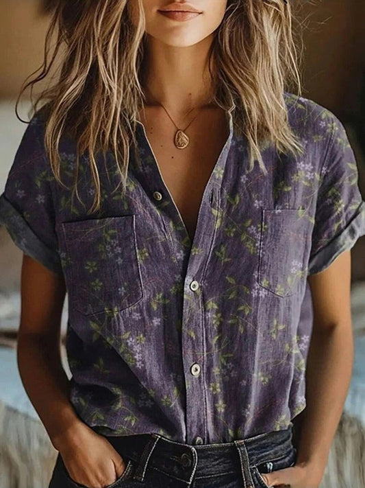 Blouse boutonnée pour femme