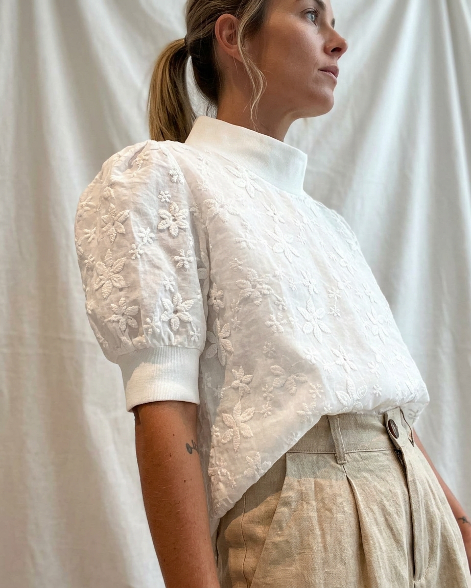 Blouse brodée pour femme
