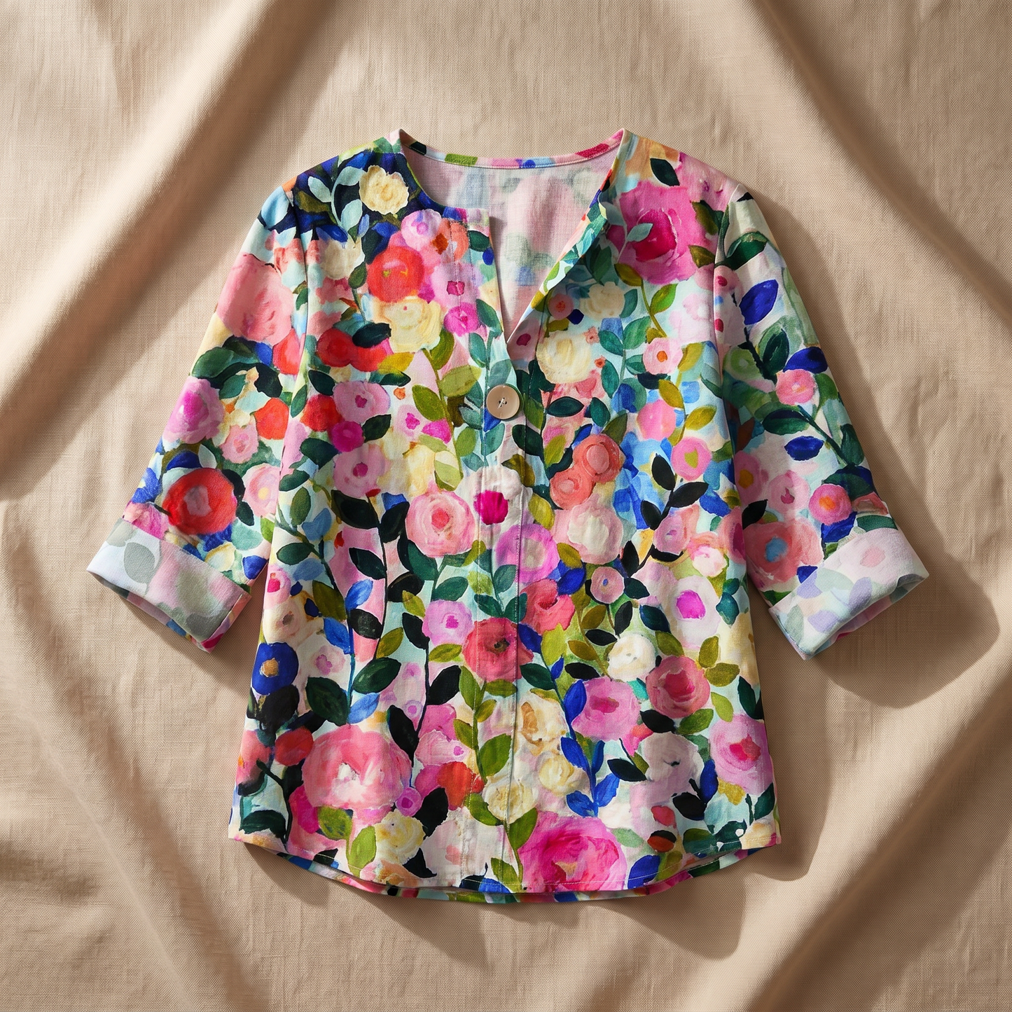 Blouse florale femme légère et respirante, élégante pour le quotidien et les occasions habillées