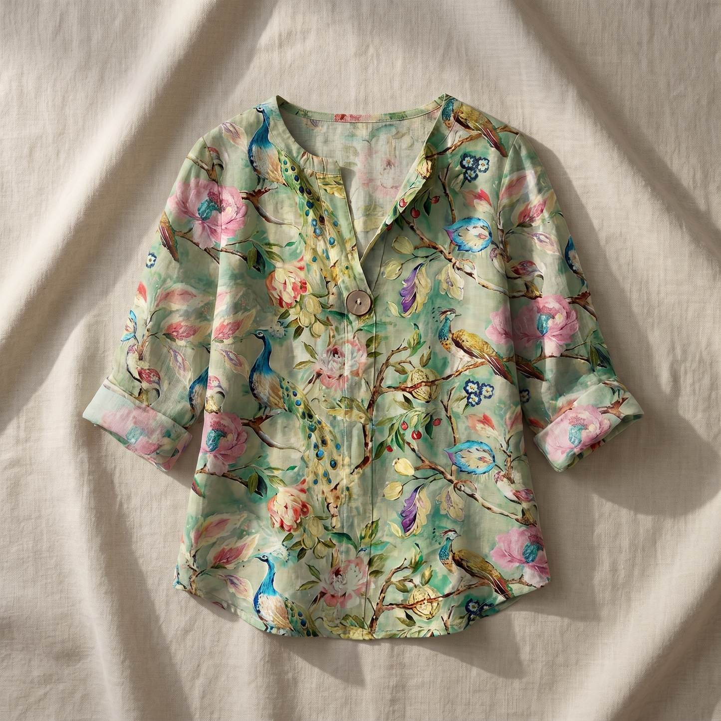 Blouse florale femme légère et respirante, élégante pour le quotidien et les occasions habillées