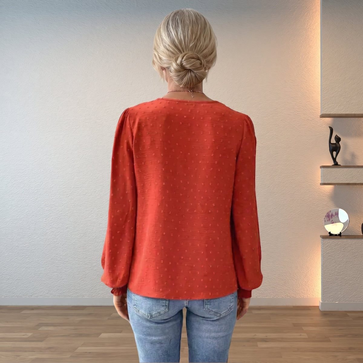 Blouse légère et respirante pour femme, coupe cintrée et élégante pour l'été