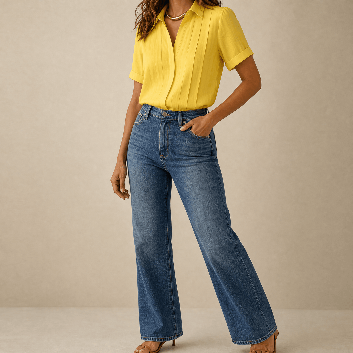 Blouse plissée femme manches courtes