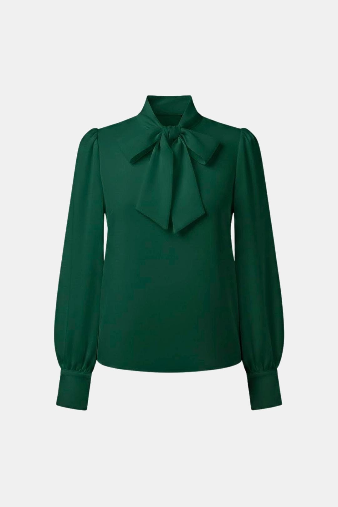 Blouse pour femme à col lavallière et manches longues